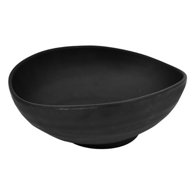 Pigment, ovale Schale, 240 x 200 x 88 mm, 1,2 Liter, Schwarz - Dalebrook Produktbild für Lebensmittelpräsentation, Frischeth…