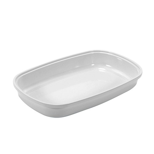 Tura, Einleger, GN 1/4, 40 mm hoch, 0,9 Liter, Weiß - Dalebrook Produktbild für Lebensmittelpräsentation, Frischetheke