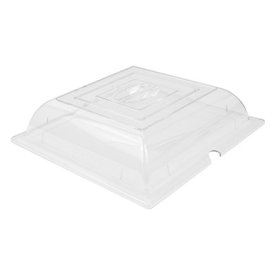 Haube für Schale und Platte, 252 x 252 x 60 mm - Dalebrook Produktbild für Lebensmittelpräsentation, Warenschutz