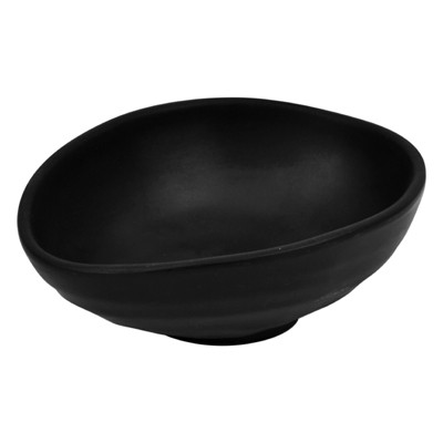 Pigment, ovale Schale, 170 x 140 x 60 mm, 0,38 Liter, Schwarz - Dalebrook Produktbild für Lebensmittelpräsentation, Frischet…