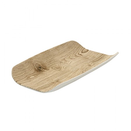 Tura, gebogene Platte mit Holz-Effekt, GN 1/4, 40 mm hoch