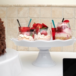 Kuchenstand, Weiß, gewellt