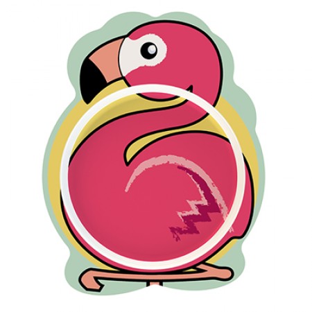 Teller für Kleinkinder mit Flamingo als Motiv - Dalebrook Produktbild für Lebensmittelpräsentation, Frischetheke